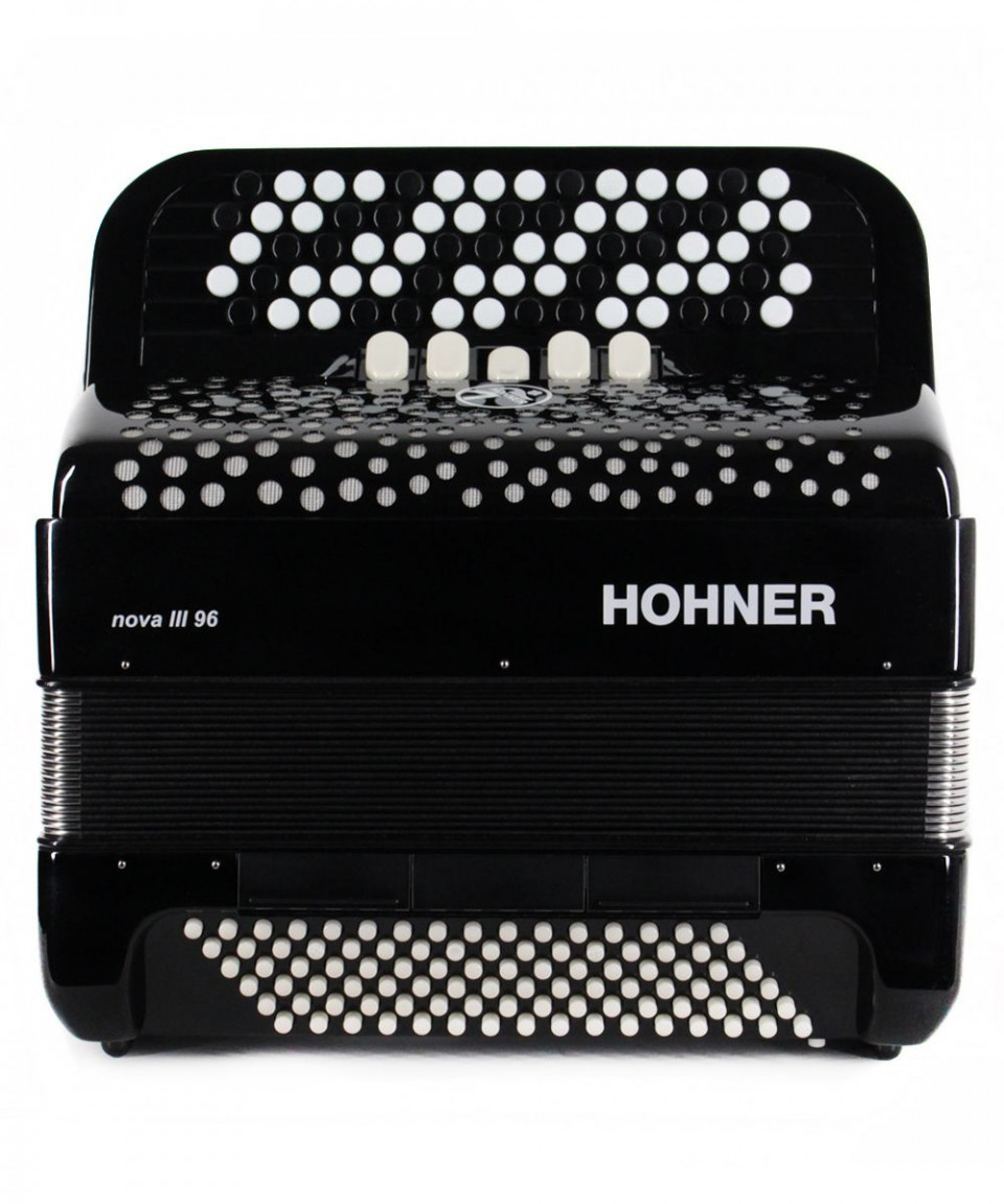 Hohner Nova III 96 B-Griff Black knopaccordeon Allrounder