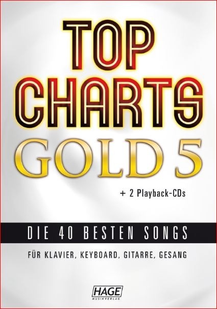 Hage Top Charts Gold 5 (incl. 2 CD's) + 40 midi-files (óók speciaal voor Yamaha XG/XF systeem)