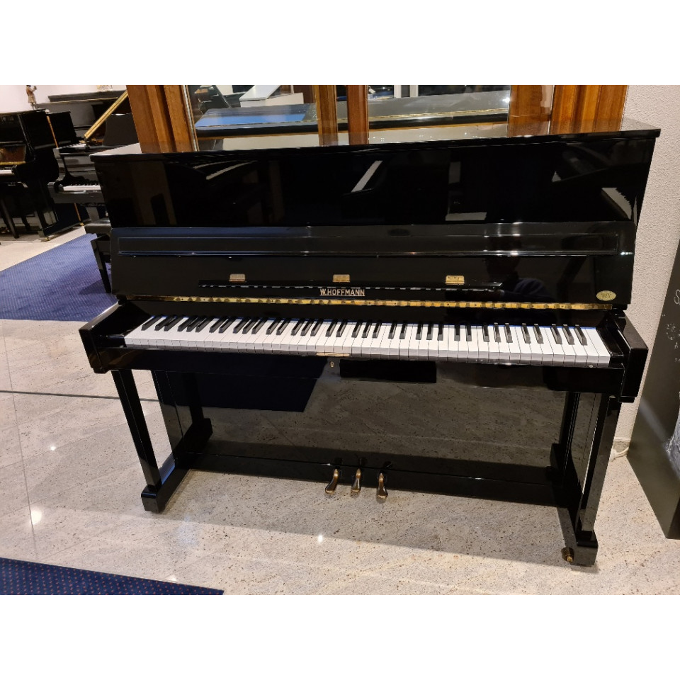 W. Hoffmann/Bechstein 117 PE piano zwart hoogglans occasion (2001)