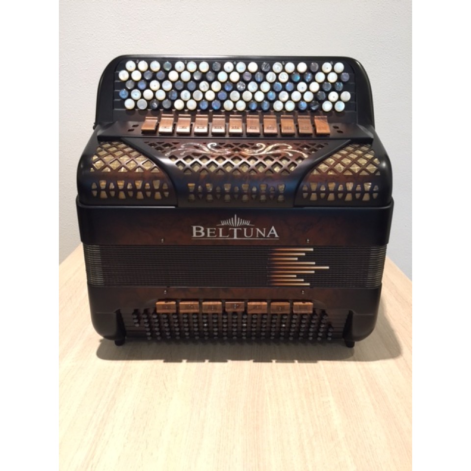 Beltuna Spirit 3000 Luxury Walnut Matt Belgian Bass accordeon 